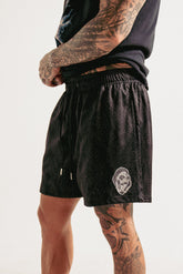 Snake Mesh Shorts Black