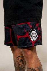 People Like Me Mesh Shorts Marble Black/Red