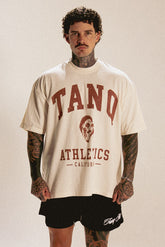 ATHLETICS TEE CREAM/RED