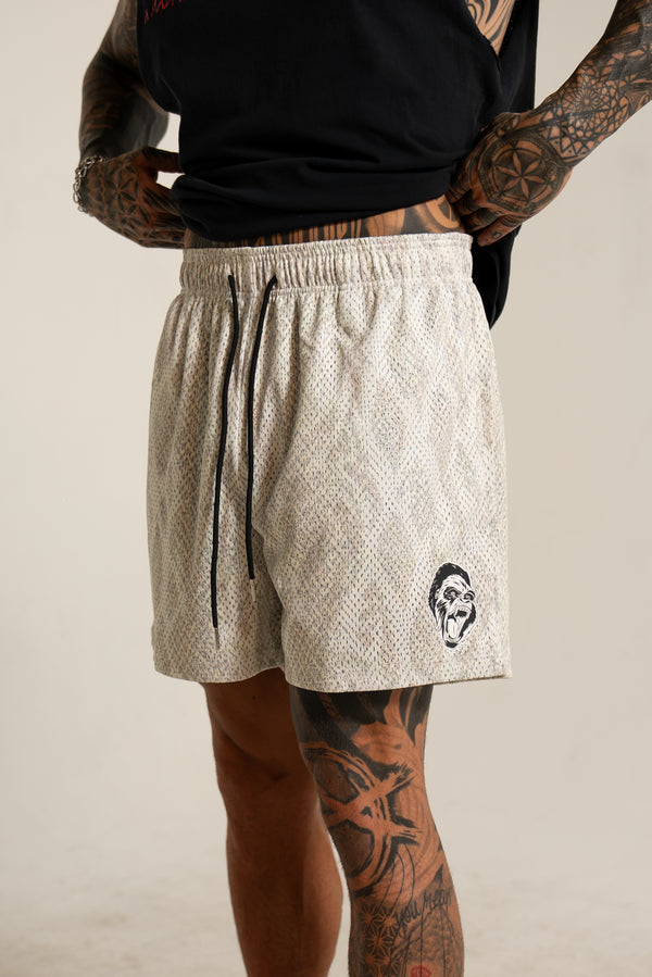 Snake Mesh Shorts Sand
