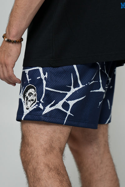 Marble Mesh Shorts Navy