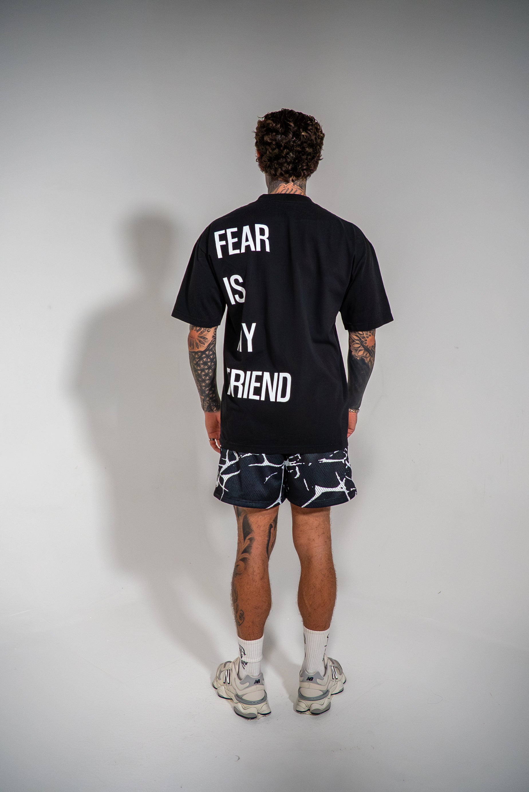 Marble Mesh Shorts Black