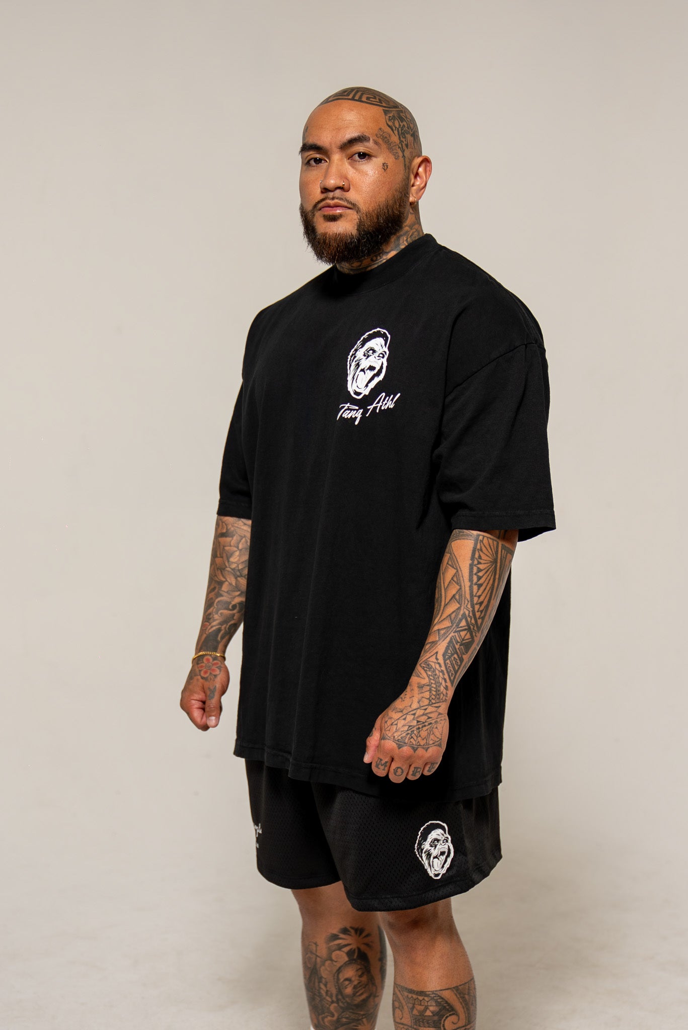 Classic Gorilla Head Tee Black/Dark Red