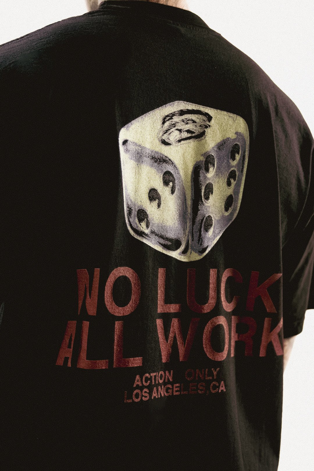 NO LUCK, ALL WORK TEE