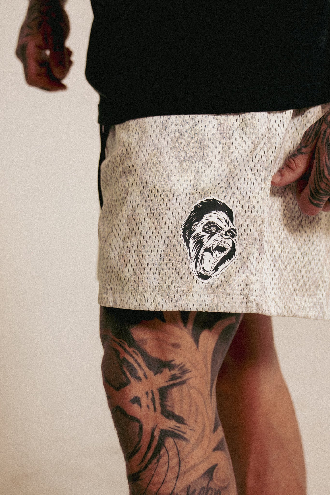 Snake Mesh Shorts Sand