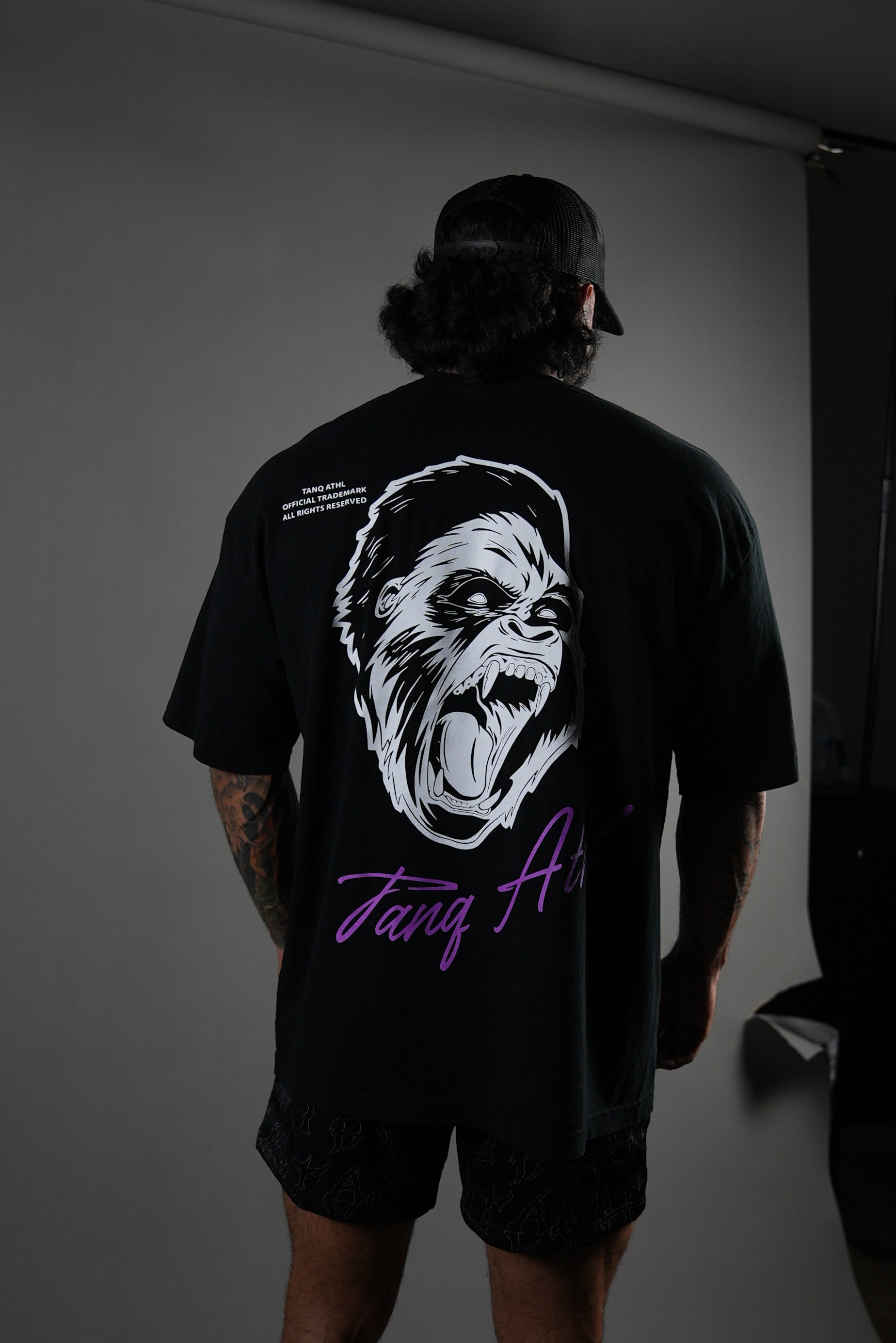 Classic Gorilla Tee Black/White/Purple