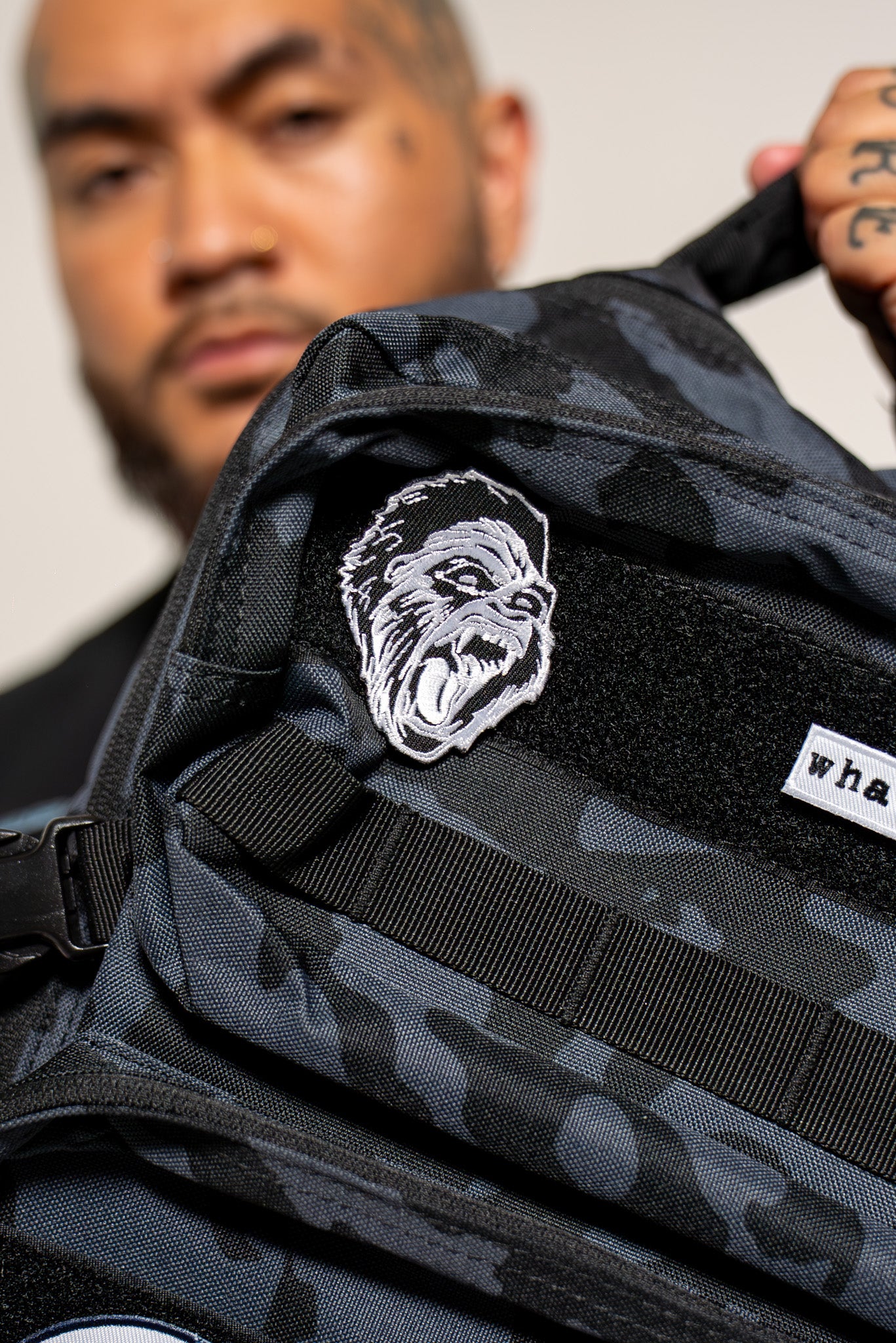 TANQ Backpack Black/Grey Camo