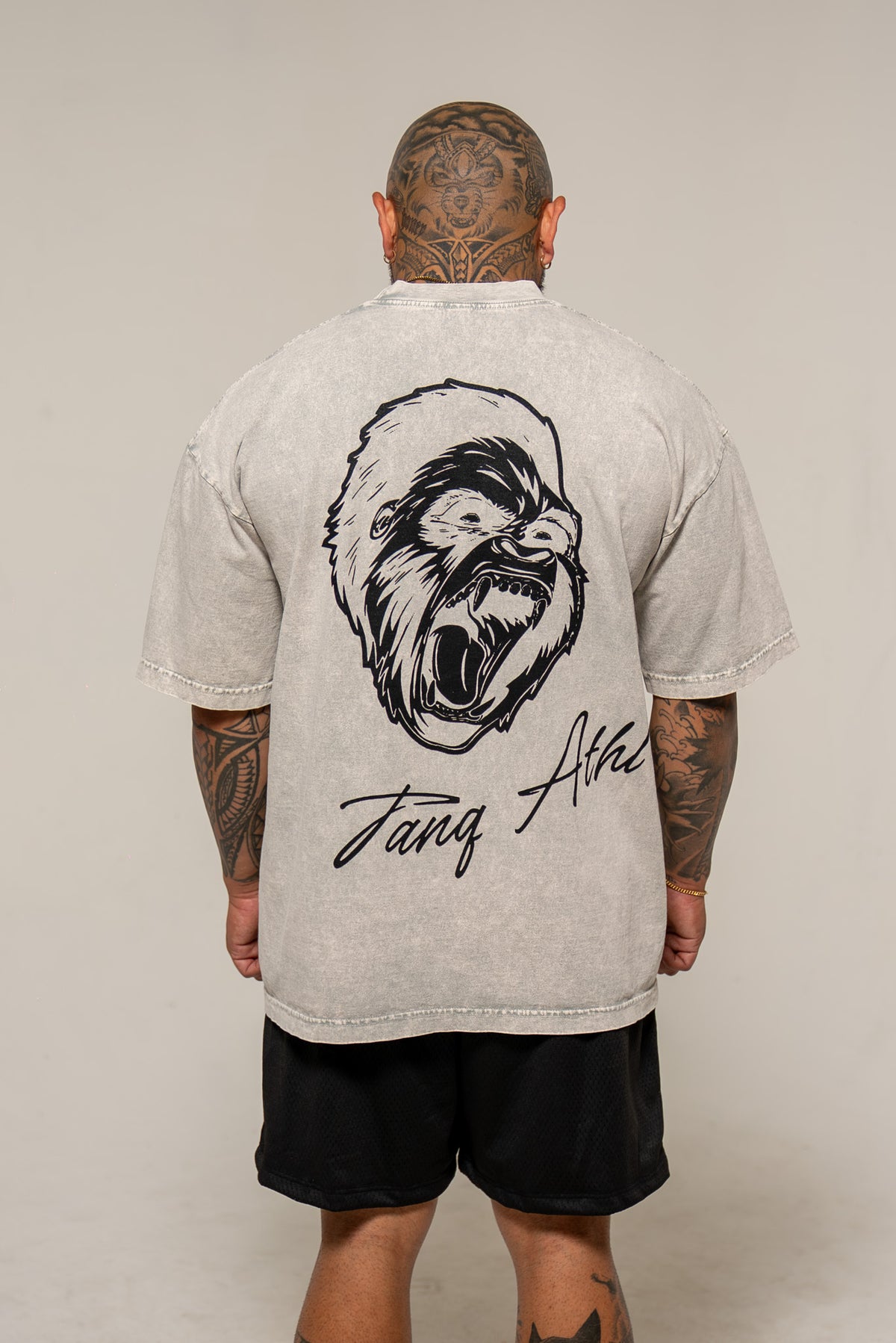 Classic Gorilla Head Tee Limestone Wash/Negative