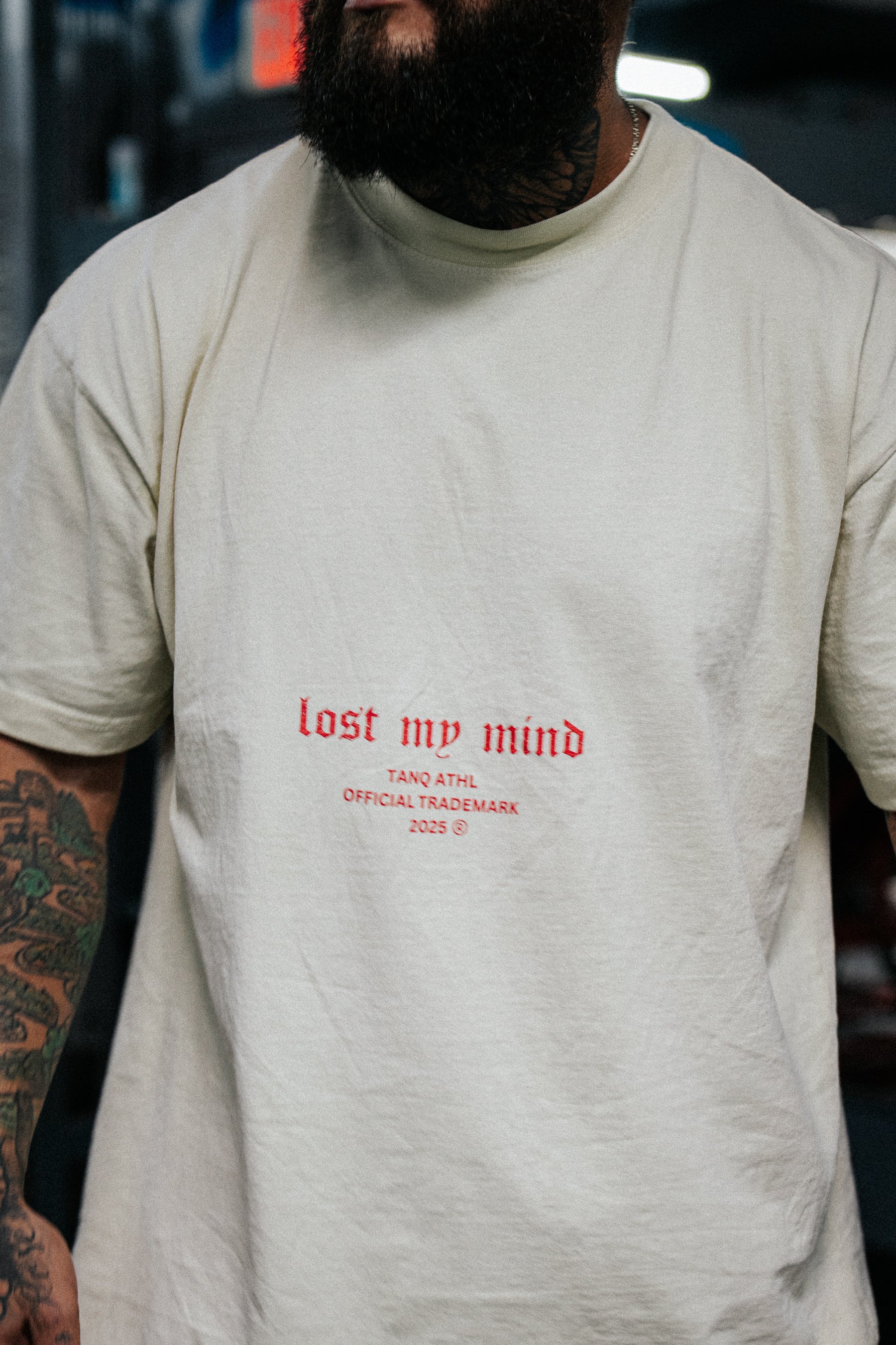 Lost My Mind Tee - Cream/Red