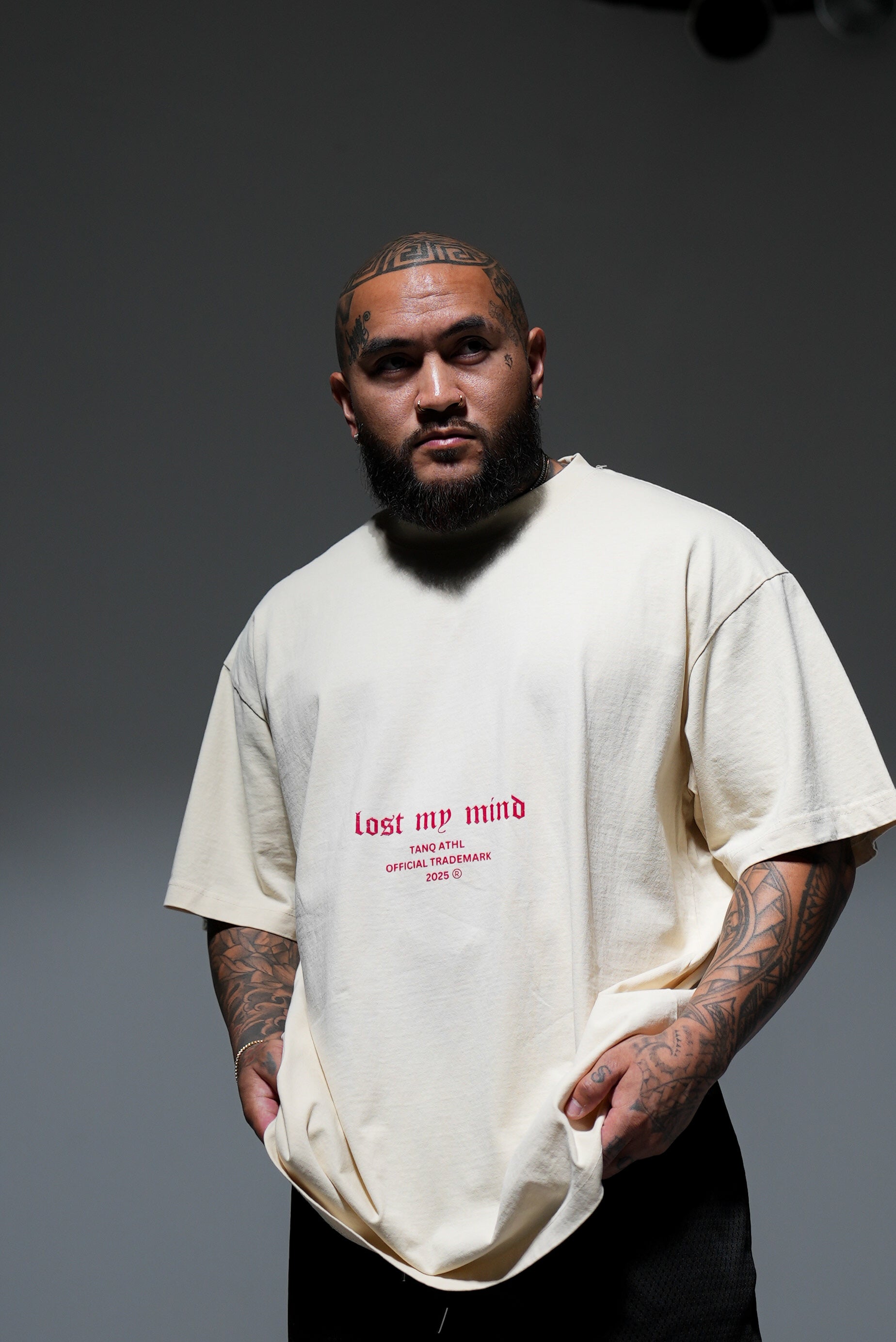 Lost My Mind Tee - Cream/Red