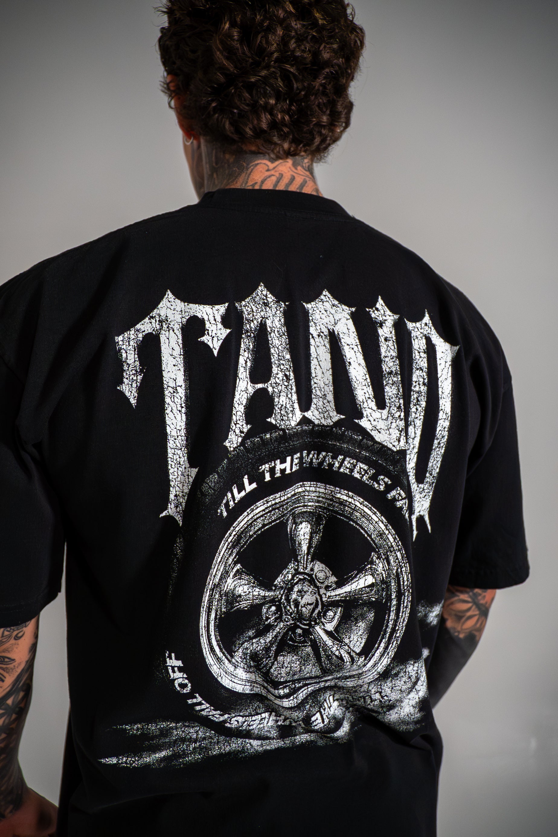 Wheels Fall Off Tee Black