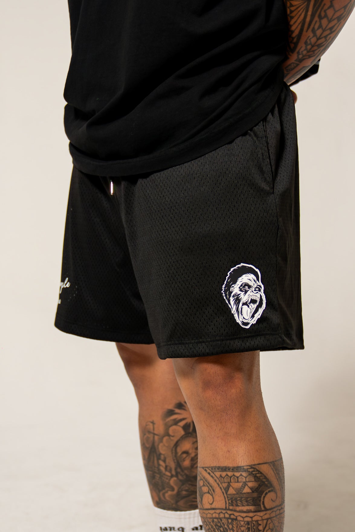 People Like Me Mesh Shorts Black