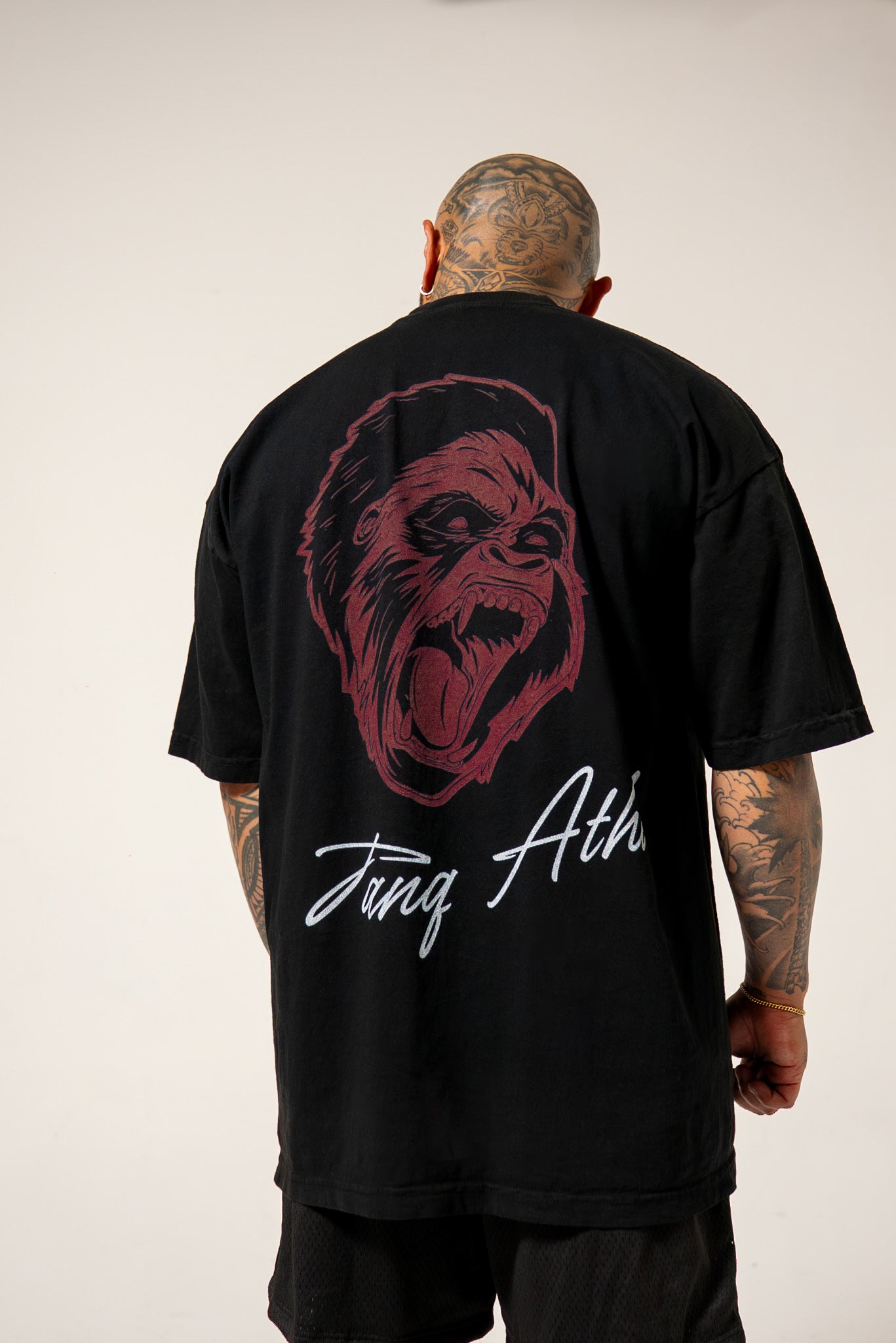 Classic Gorilla Head Tee Black/Dark Red