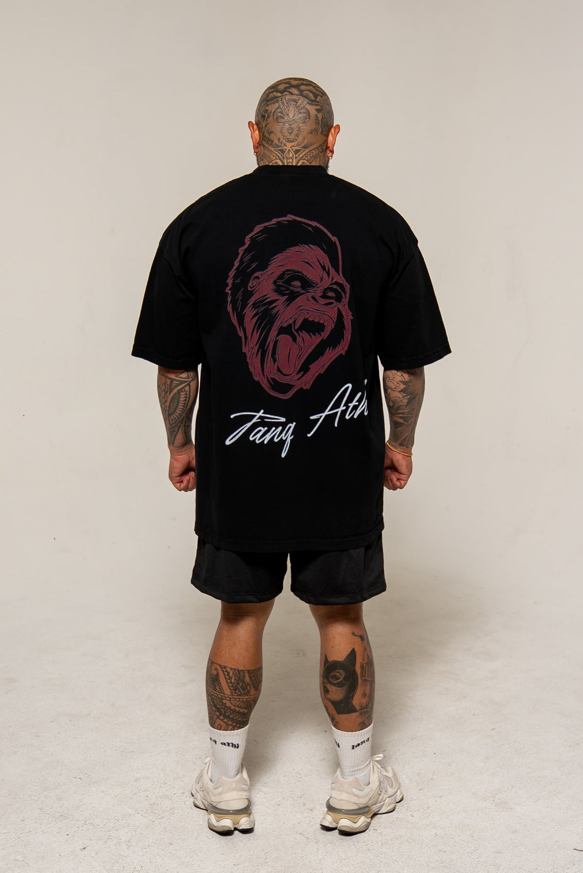 Classic Gorilla Head Tee Black/Dark Red
