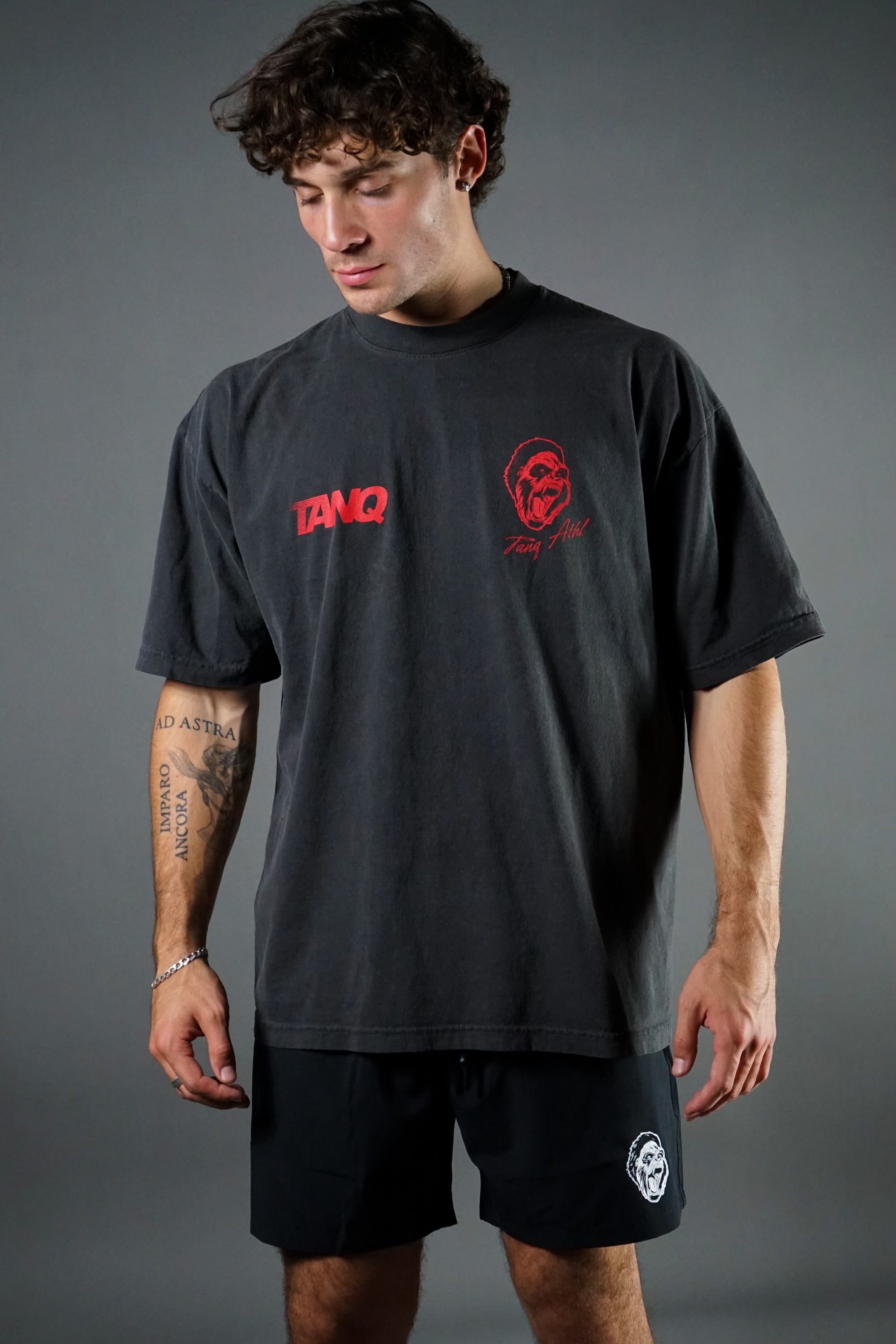 TANQ Performance OS Tee Vintage Charcoal