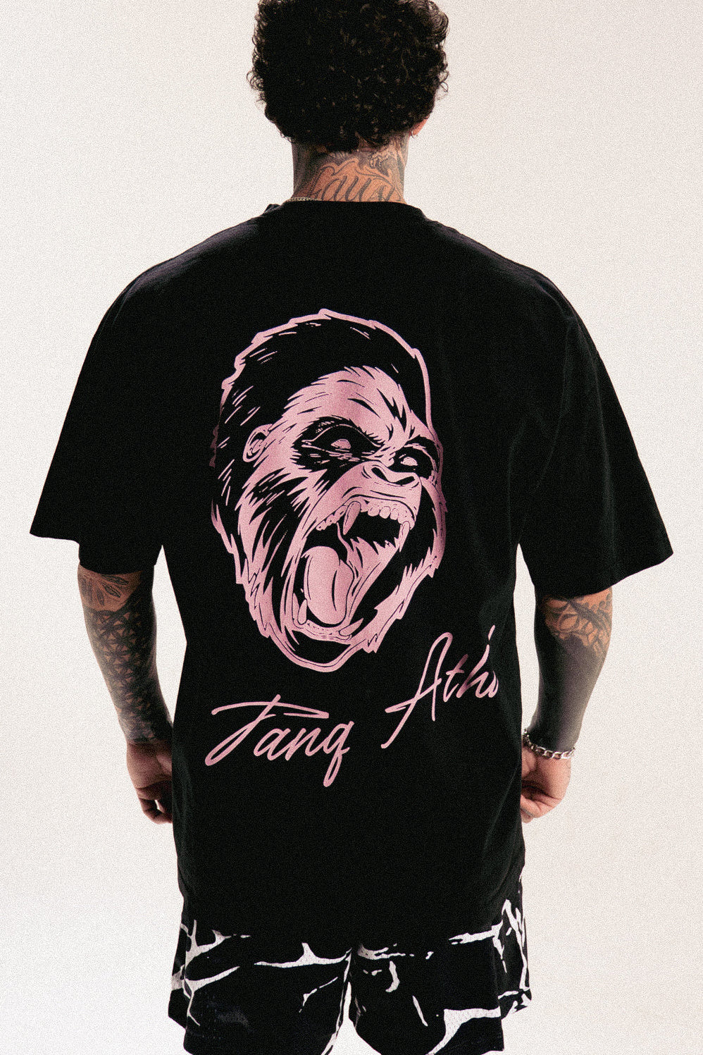 CLASSIC GORILLA TEE BLACK/PINK