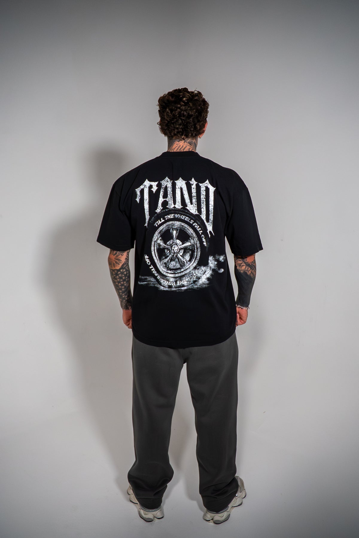 Wheels Fall Off Tee Black