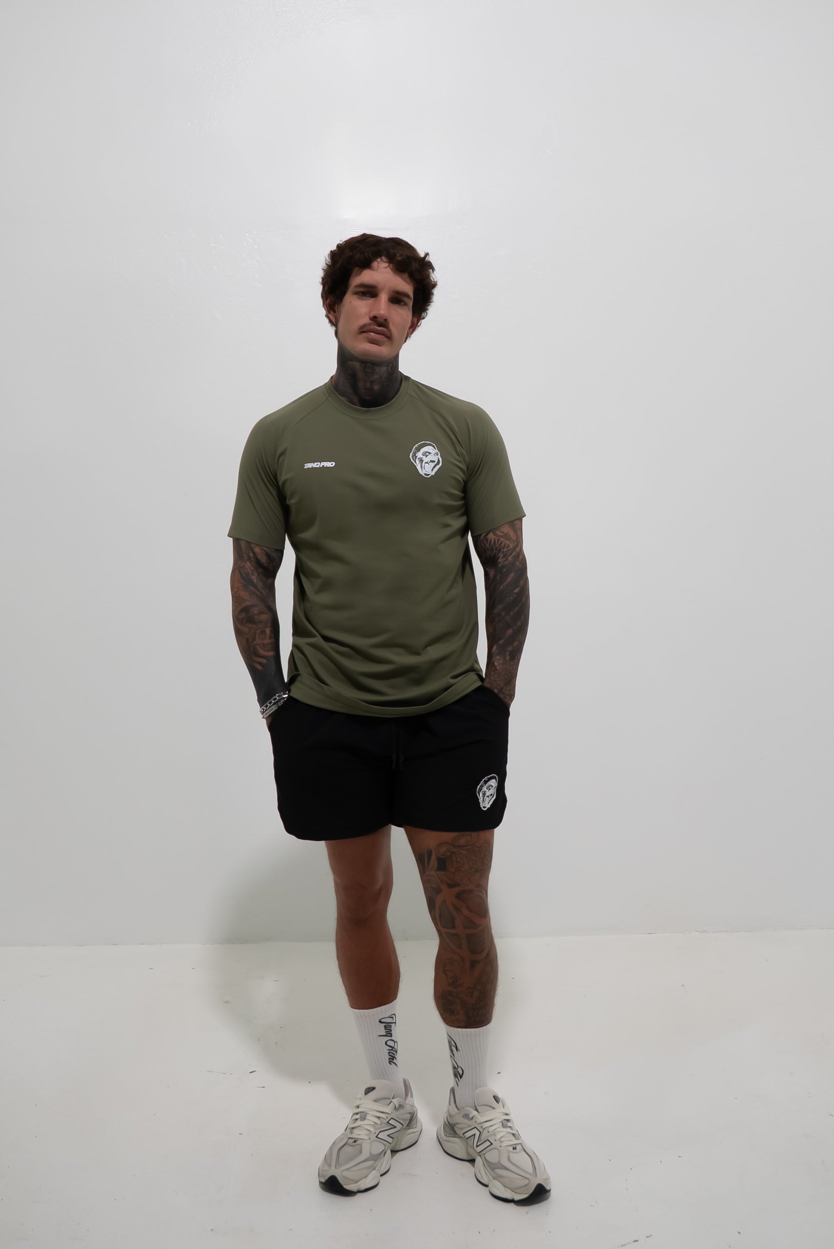 TANQ PRO PERFORMANCE TEE OLIVE GREEN