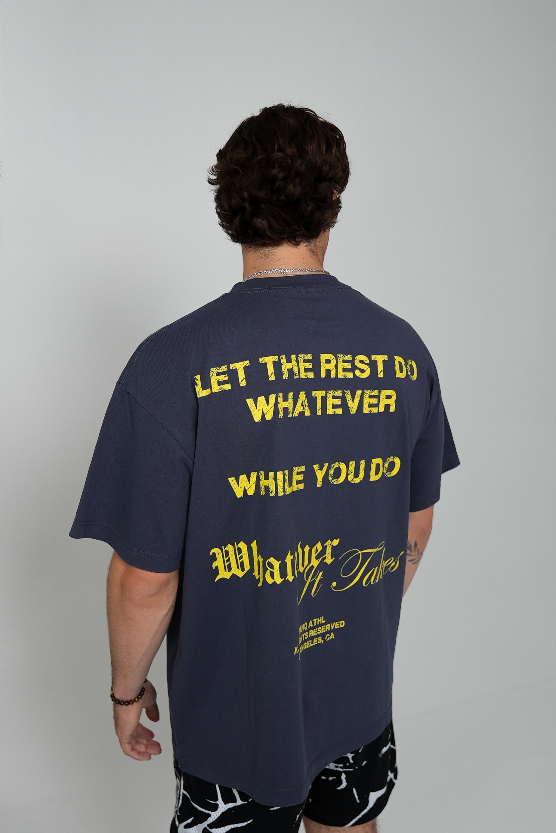 Let the Rest Do Whatever Tee Navy/Yellow