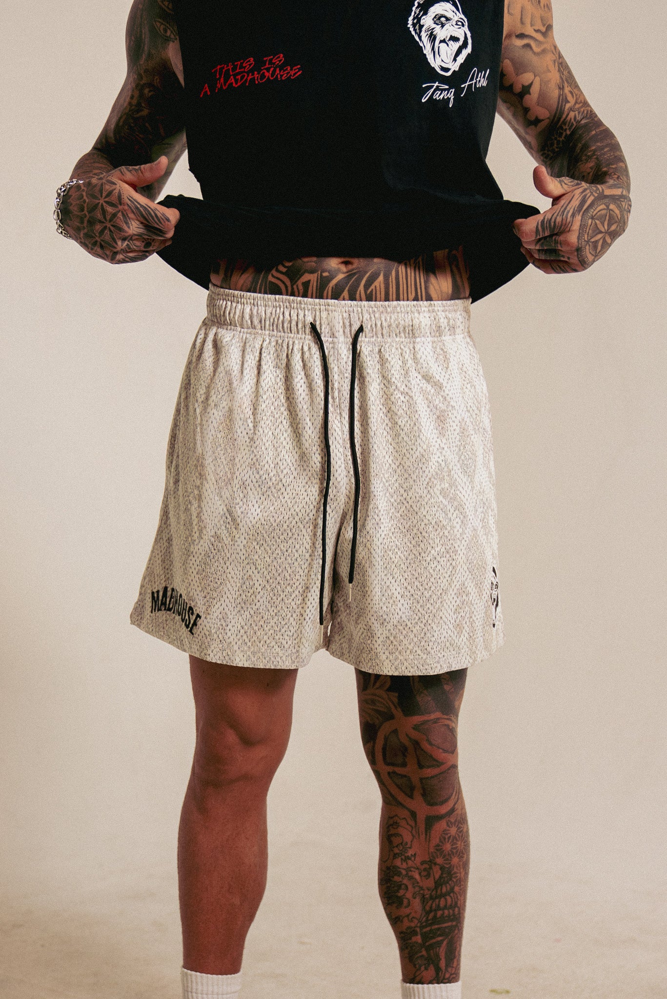 Snake Mesh Shorts Sand
