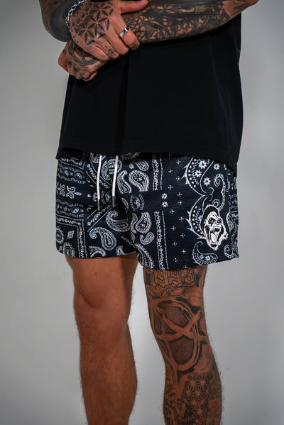 Bandana Mesh Shorts Black