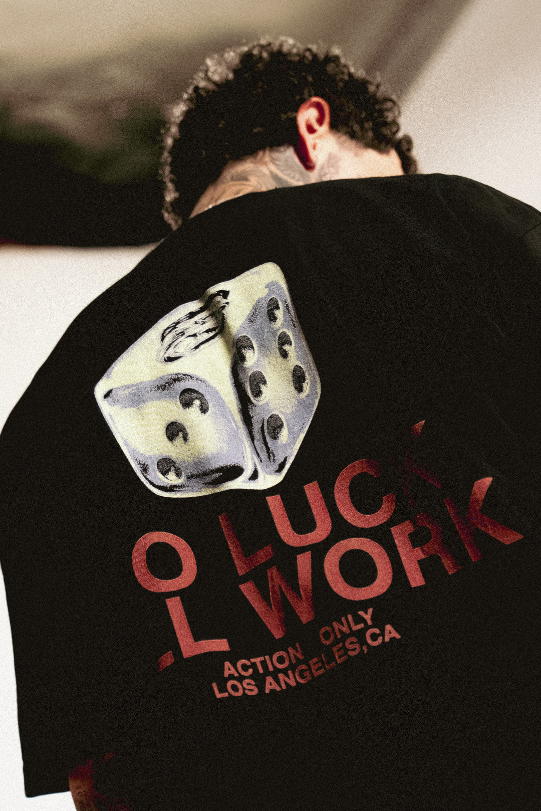NO LUCK, ALL WORK TEE