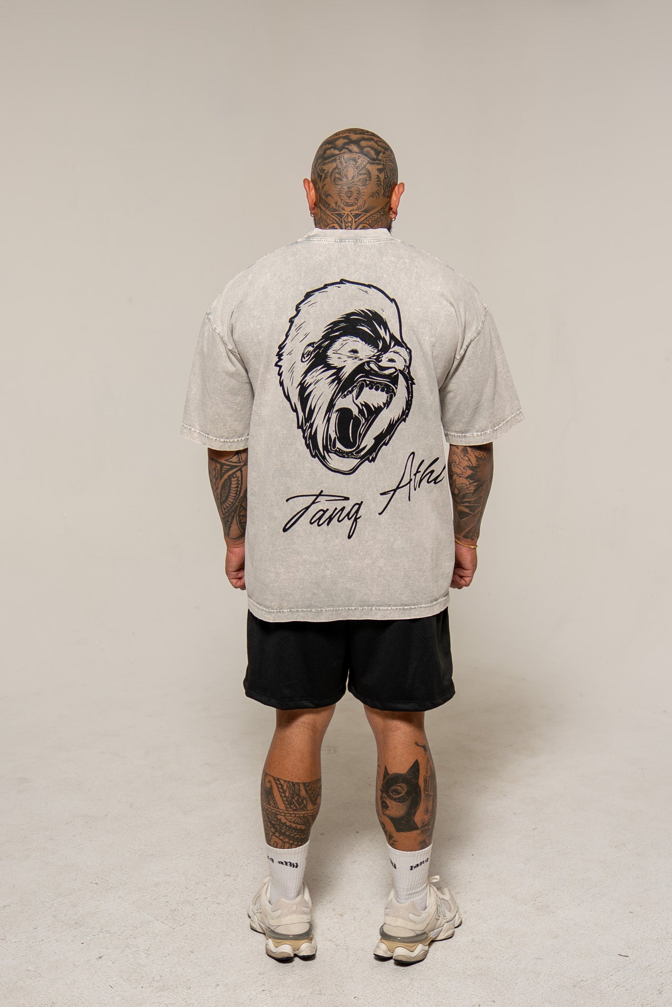 Classic Gorilla Head Tee Limestone Wash/Negative