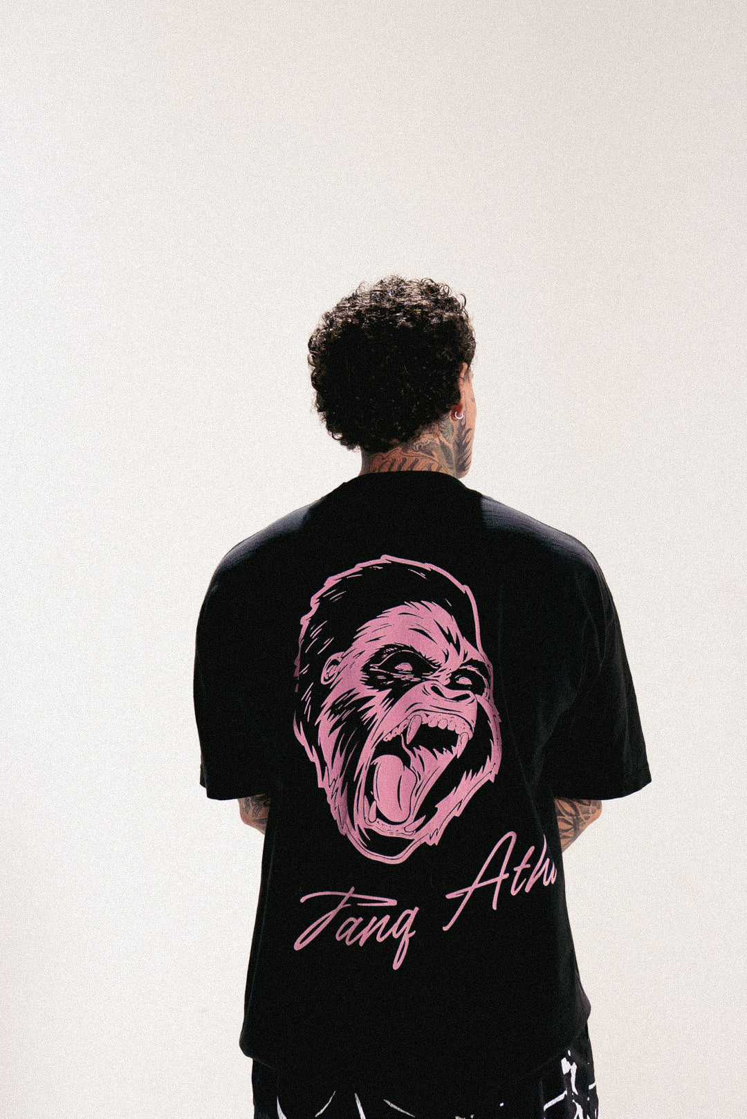 CLASSIC GORILLA TEE BLACK/PINK