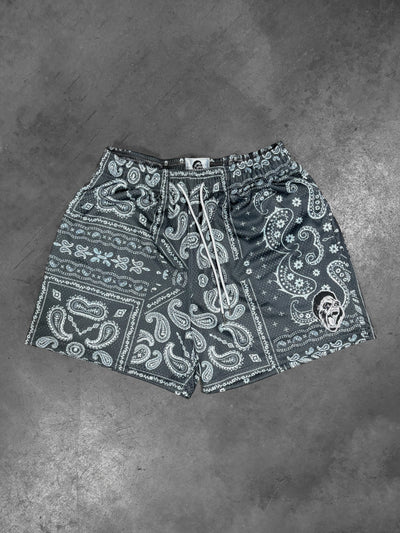 Bandana Mesh Shorts Grey