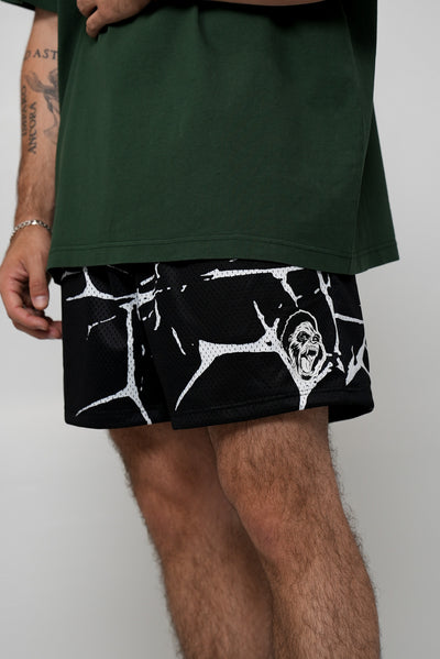 Marble Mesh Shorts Black