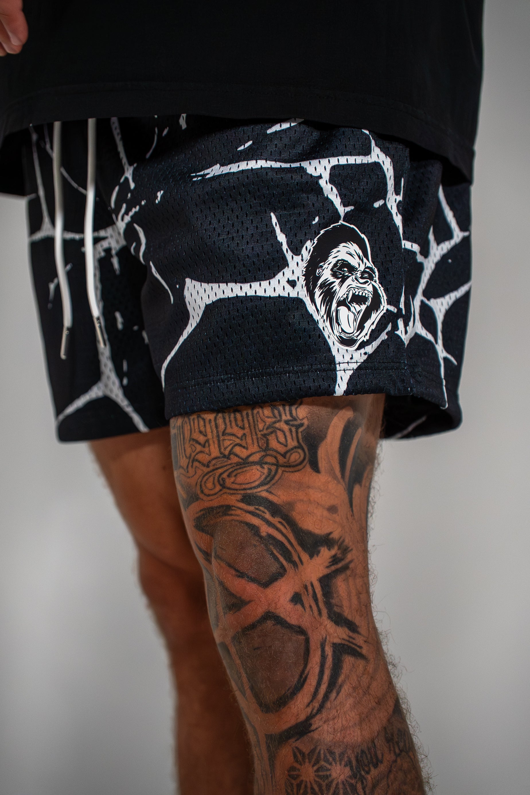 Marble Mesh Shorts Black