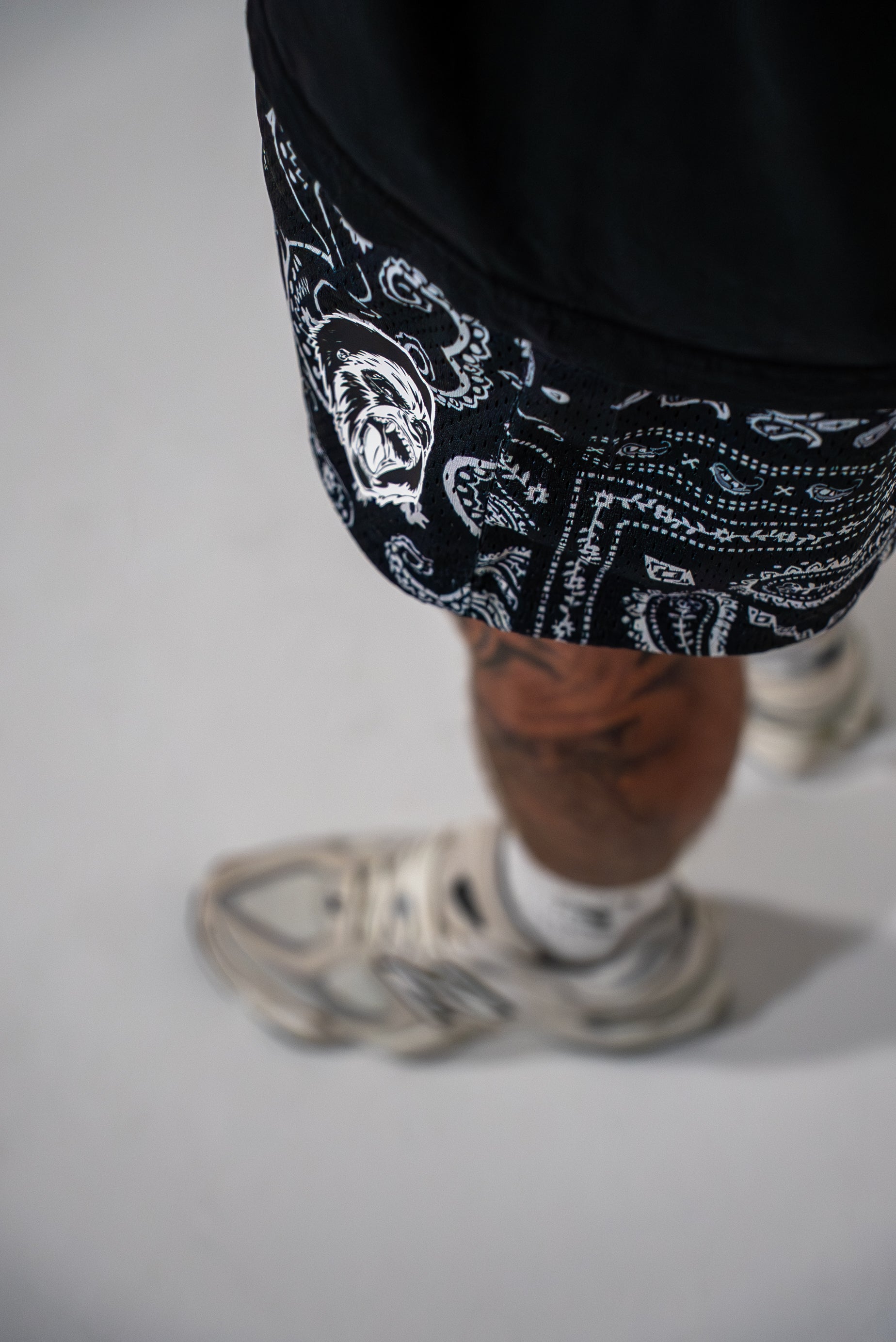 Bandana Mesh Shorts Black