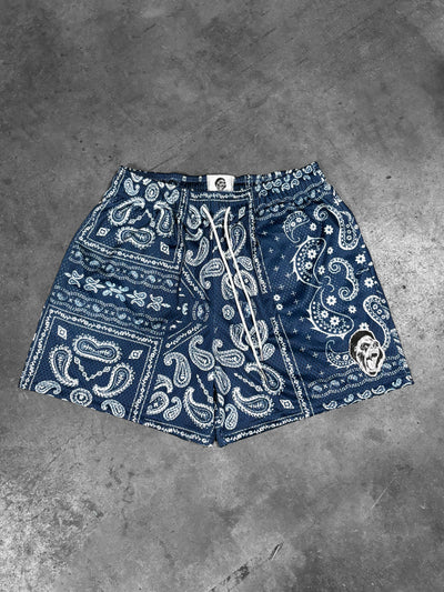 Bandana Mesh Shorts Navy Blue